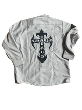Load image into Gallery viewer, The family work shirt - cross with text
