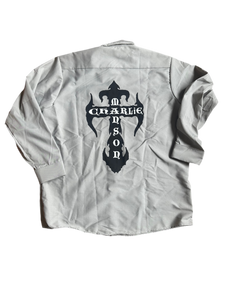 The family work shirt - cross with text